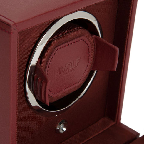 Cub Single Watch Winder With Cover (Bordeaux)